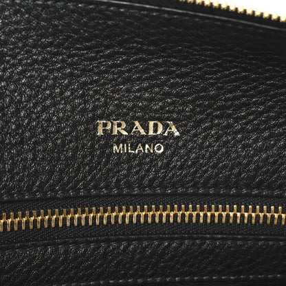 Prada Vitello Daino Small Tote Black 6 of 10
