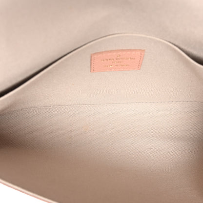 Louis Vuitton Empreinte Monogram Giant Felicie Pochette Chain Wallet Rose Trianon Creme 6 of 10