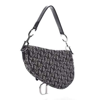 Christian Dior Monogram Saddle Bag Black 3 of 10