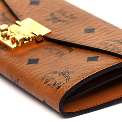MCM Visetos Large Patricia Chain Wallet Cognac 9 of 9