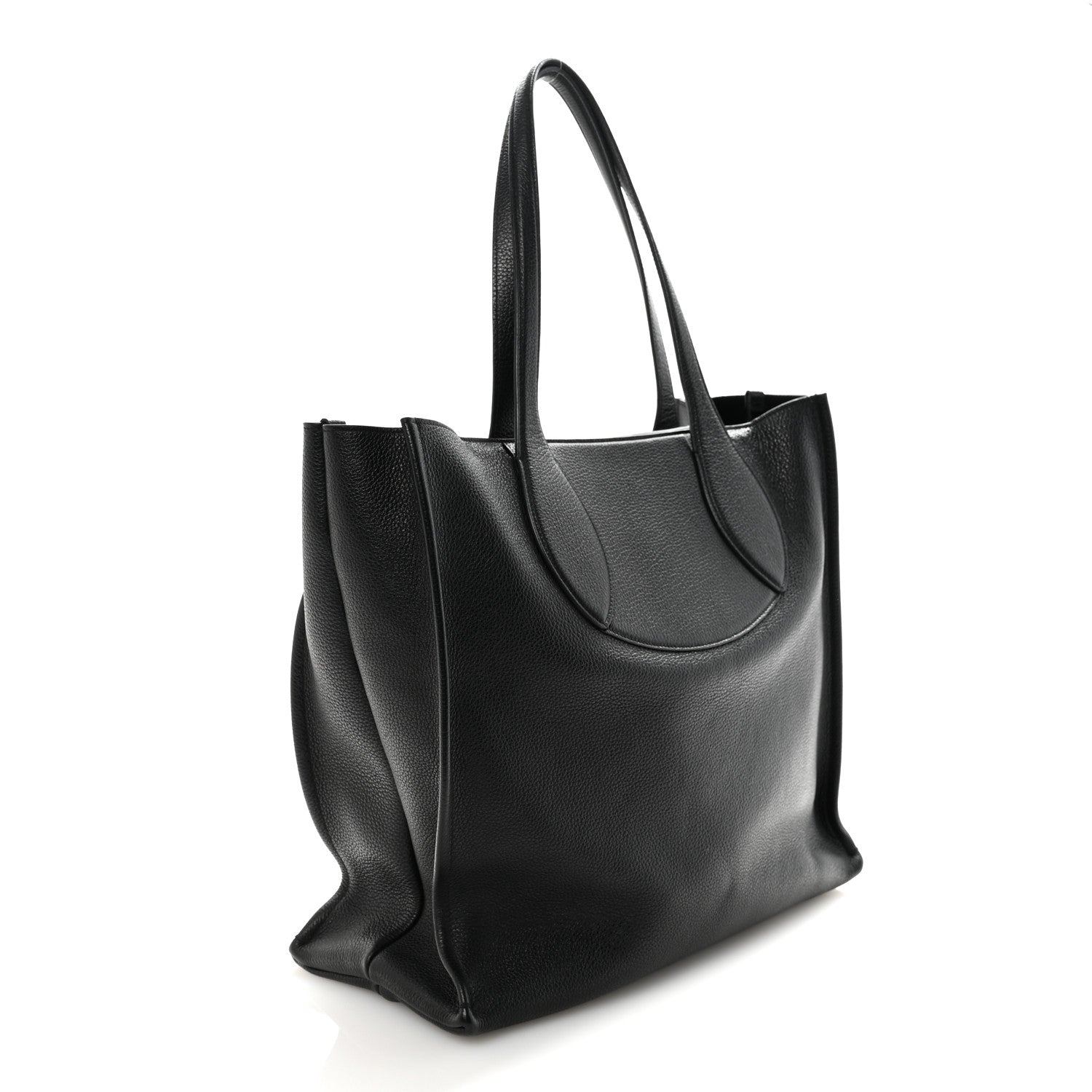 Salvatore Ferragamo Calfskin Maxi Gancini Tote Black 3 of 9