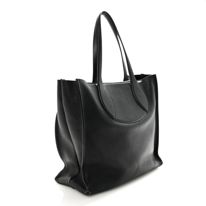 Salvatore Ferragamo Calfskin Maxi Gancini Tote Black 3 of 9