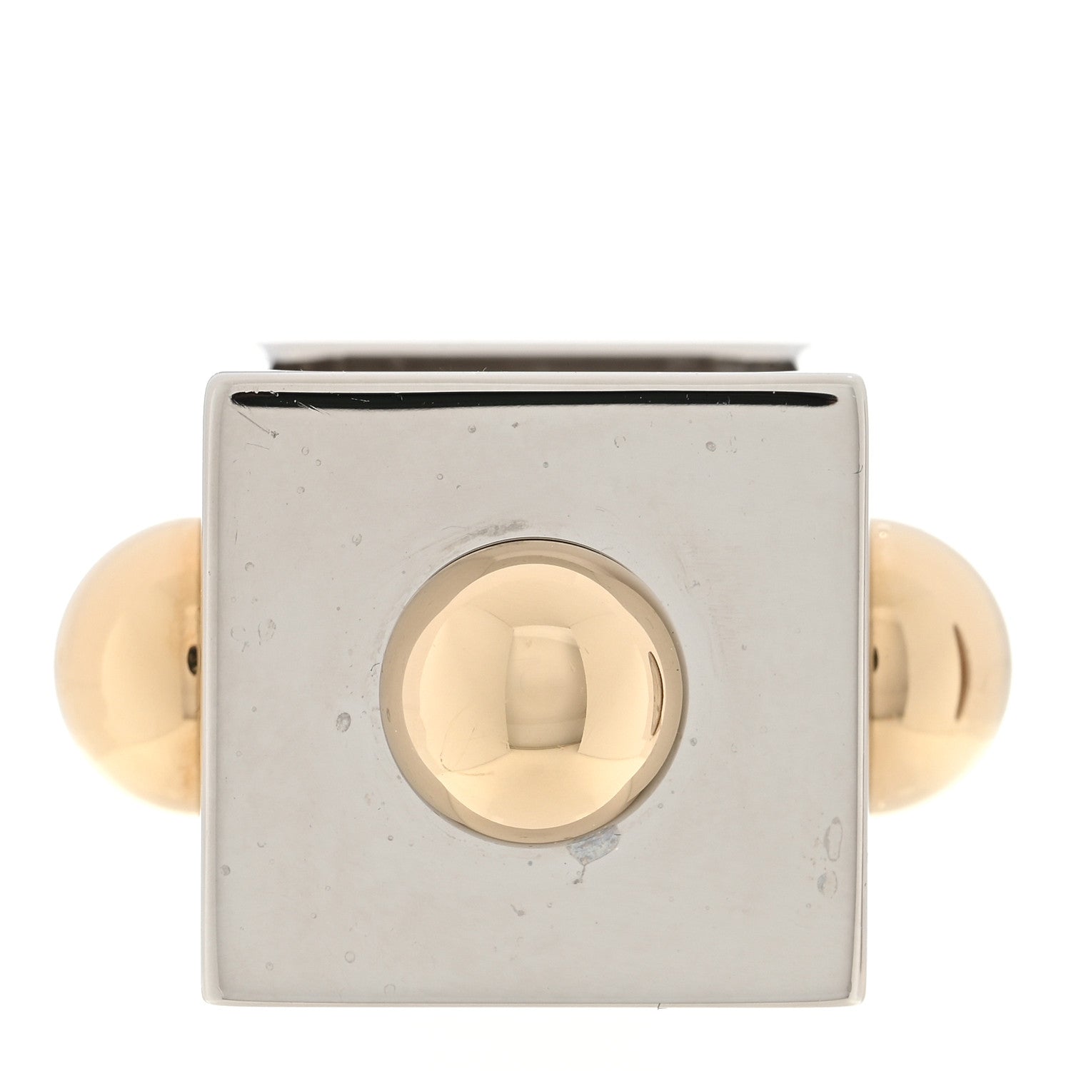 Hermes Palladium Permabrass Cube Collier De Chien Scarf Ring 1 of 3