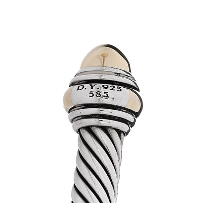 David Yurman Sterling Silver 14K Yellow Gold 5mm Cable Classics Dome Bracelet 4 of 4