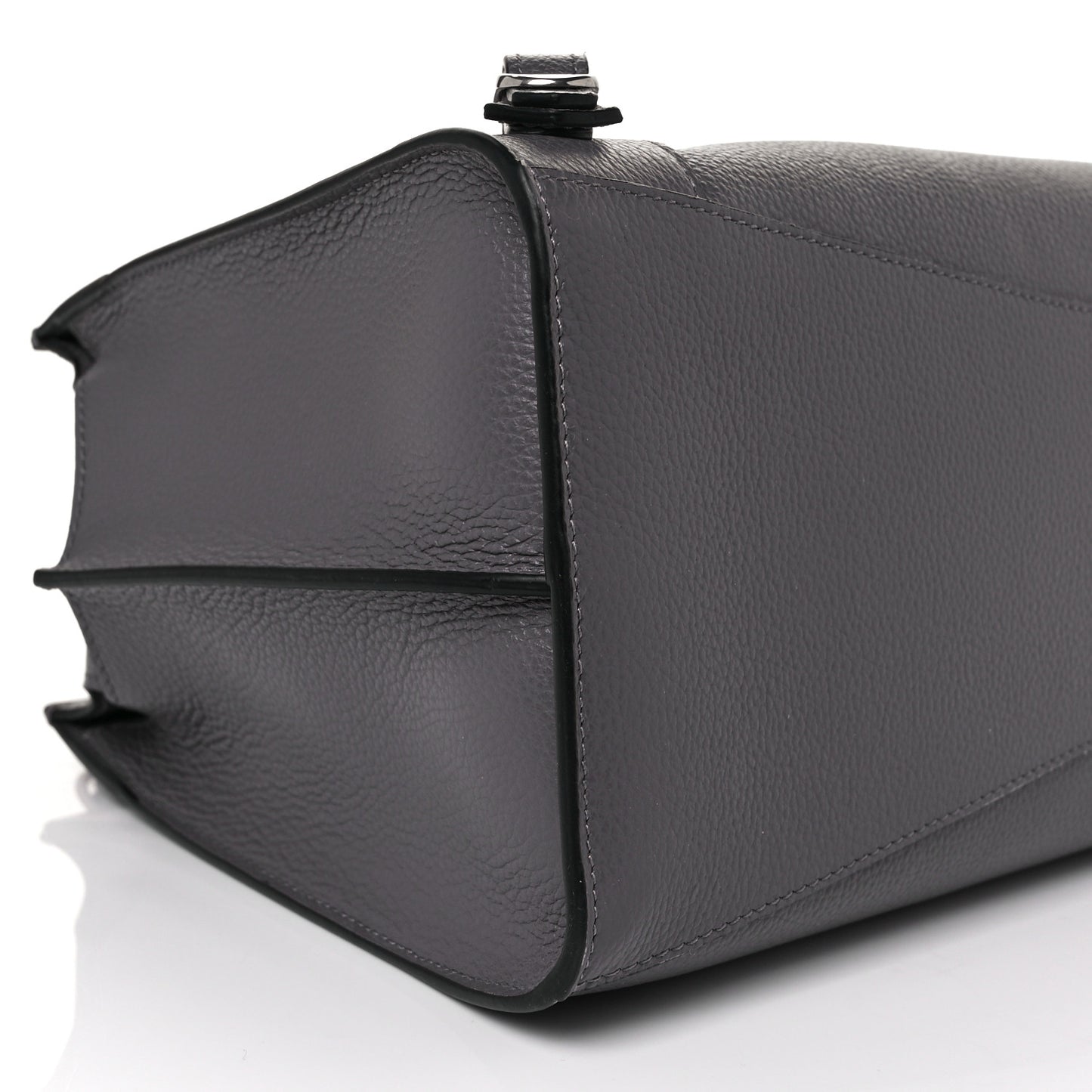 Grained Calfskin Neo Classic Silver Hardware S City Dark Grey