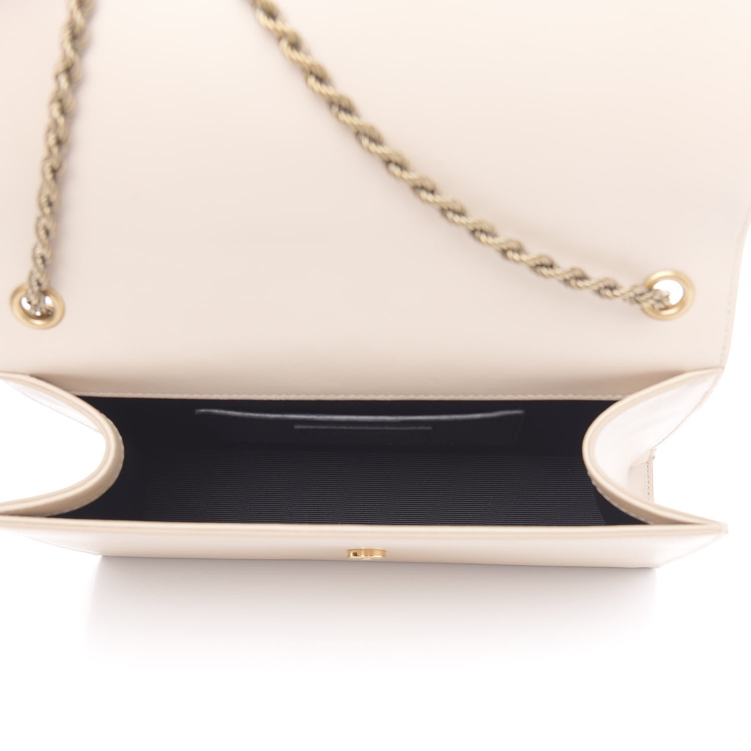 Saint Laurent Smooth Calfskin Medium Braided Monogram Kate Satchel Nude Powder 5 of 12