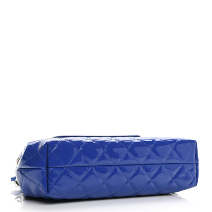 Chanel Patent Quilted Medium Coco Shine Accordion Flap Blue 4 of 10