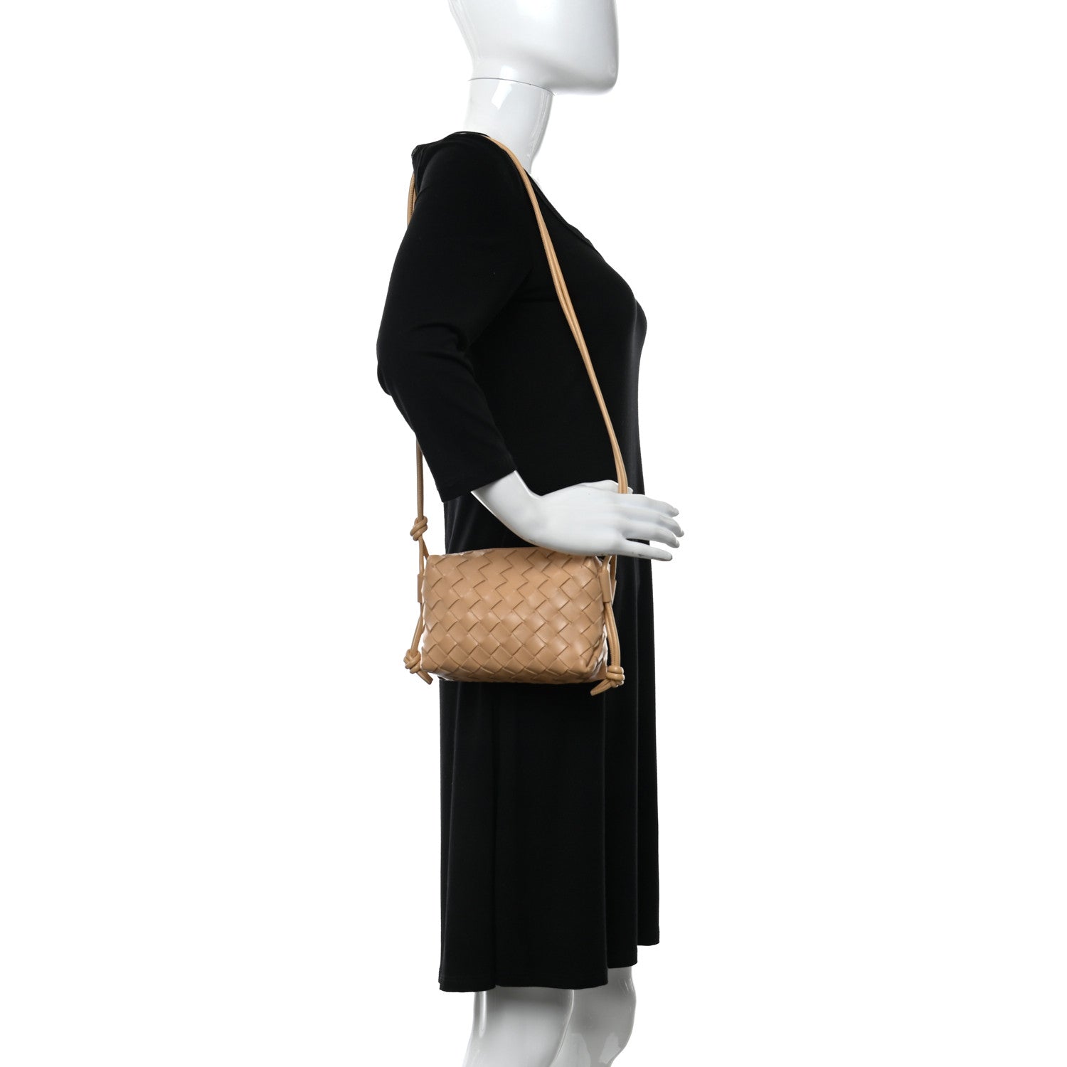 Bottega Veneta Nappa Intrecciato Mini Loop Camera Bag Almond 2 of 9