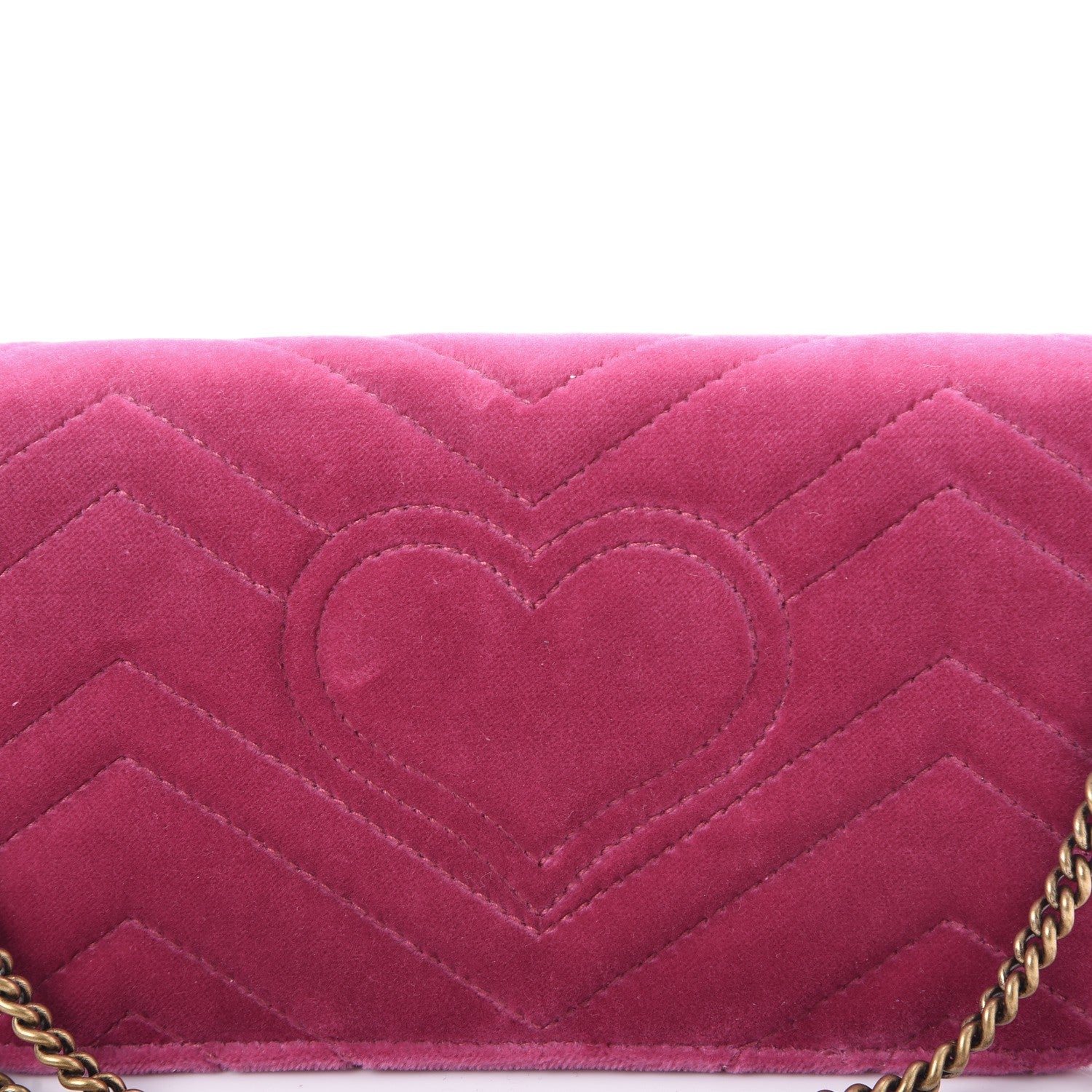 Gucci Velvet Matelasse Love Embroidered GG Marmont Mini Bag Light Raspberry Rose 8 of 8