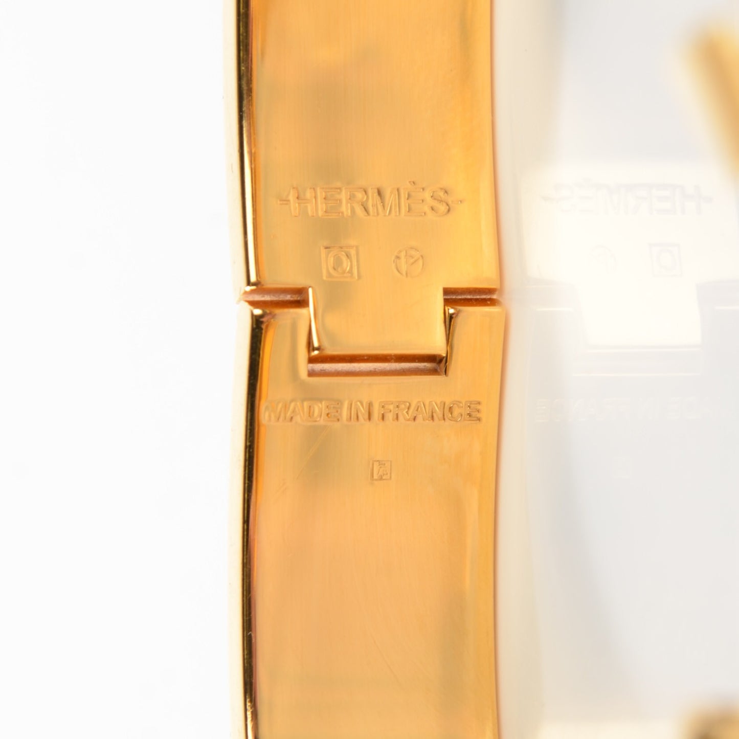 Enamel Narrow Clic Clac H Bracelet GM Craie