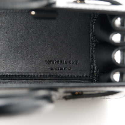 Saint Laurent Calfskin Crocodile Embossed Nano Sac De Jour Black 6 of 11