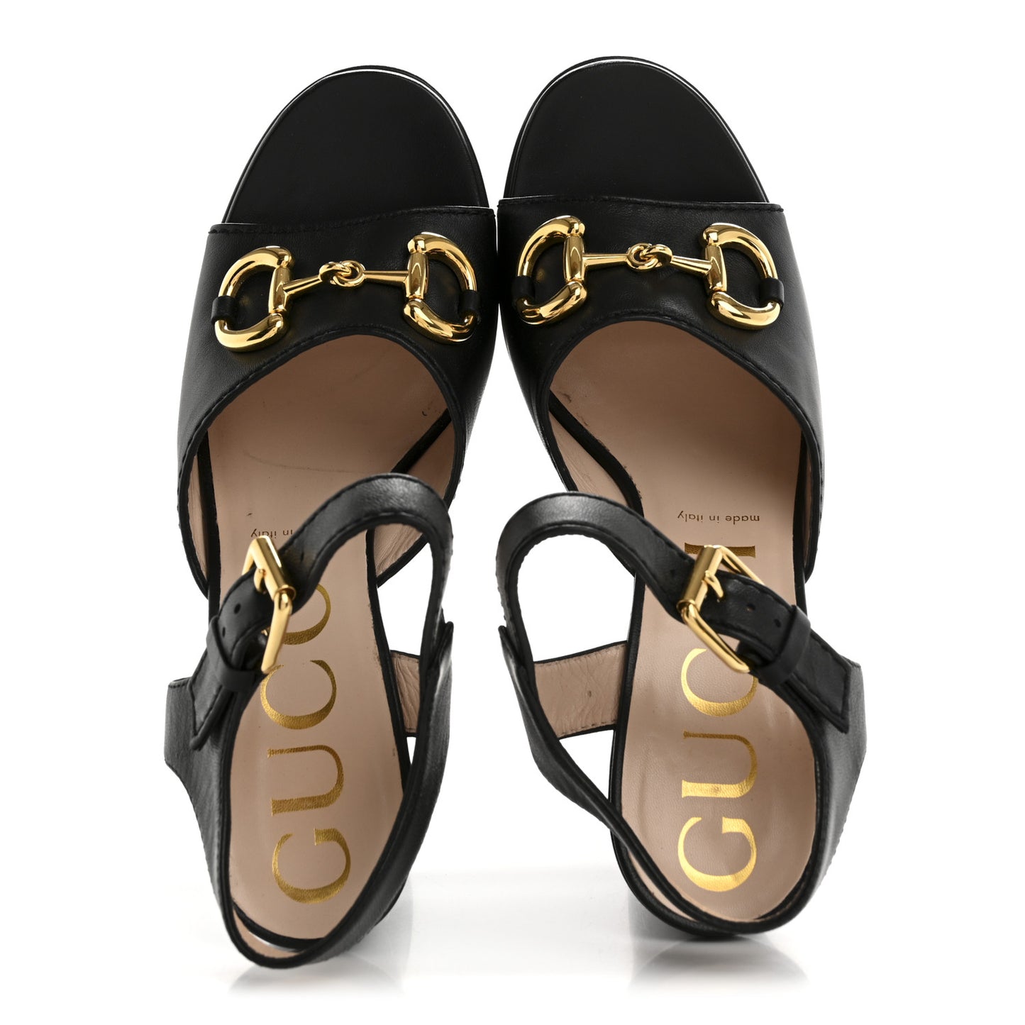 Nappa Charlotte Horsebit 40/135mm Platform Sandals 40 Black