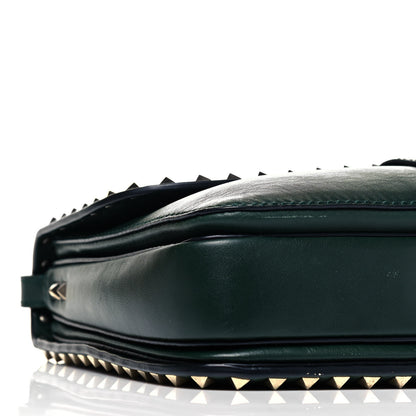 Valentino Garavani Vitello Rockstud Shoulder Flap Bag Green 5 of 11