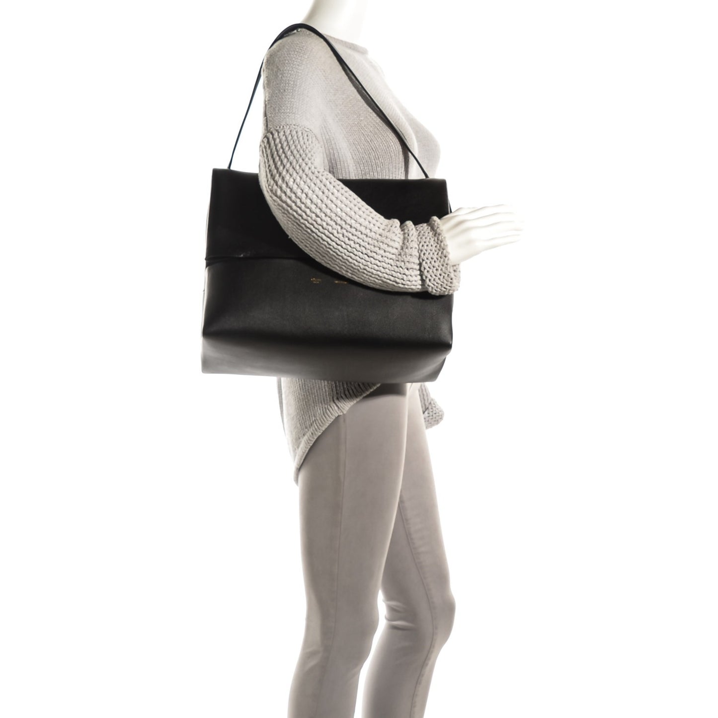 Baby Calfskin All Soft Shoulder Bag Black