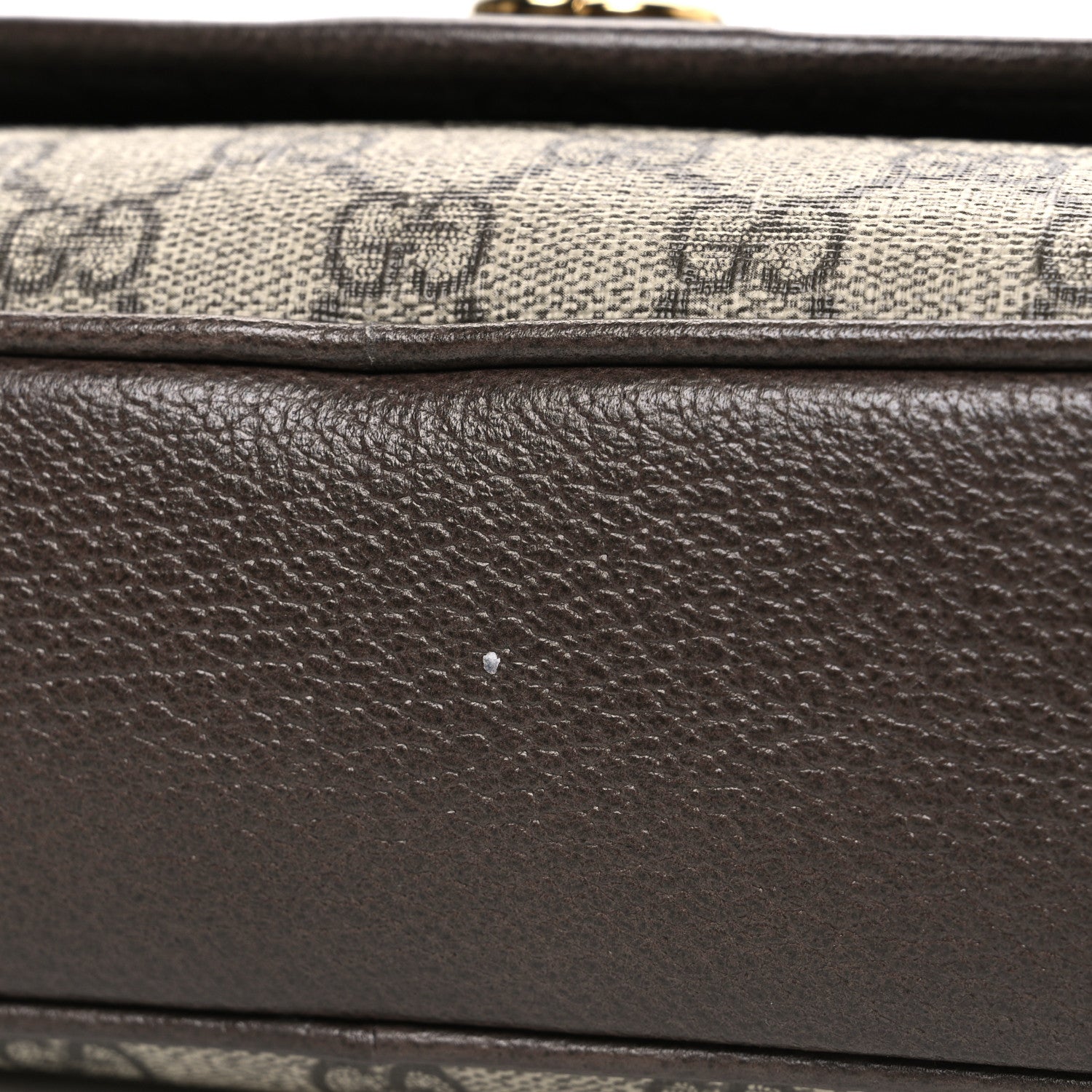 Gucci GG Supreme Monogram Textured Dollar Calfskin Web Studded Mini Ophidia Flap Shoulder Bag Beige Ebony New Acero 11 of 11