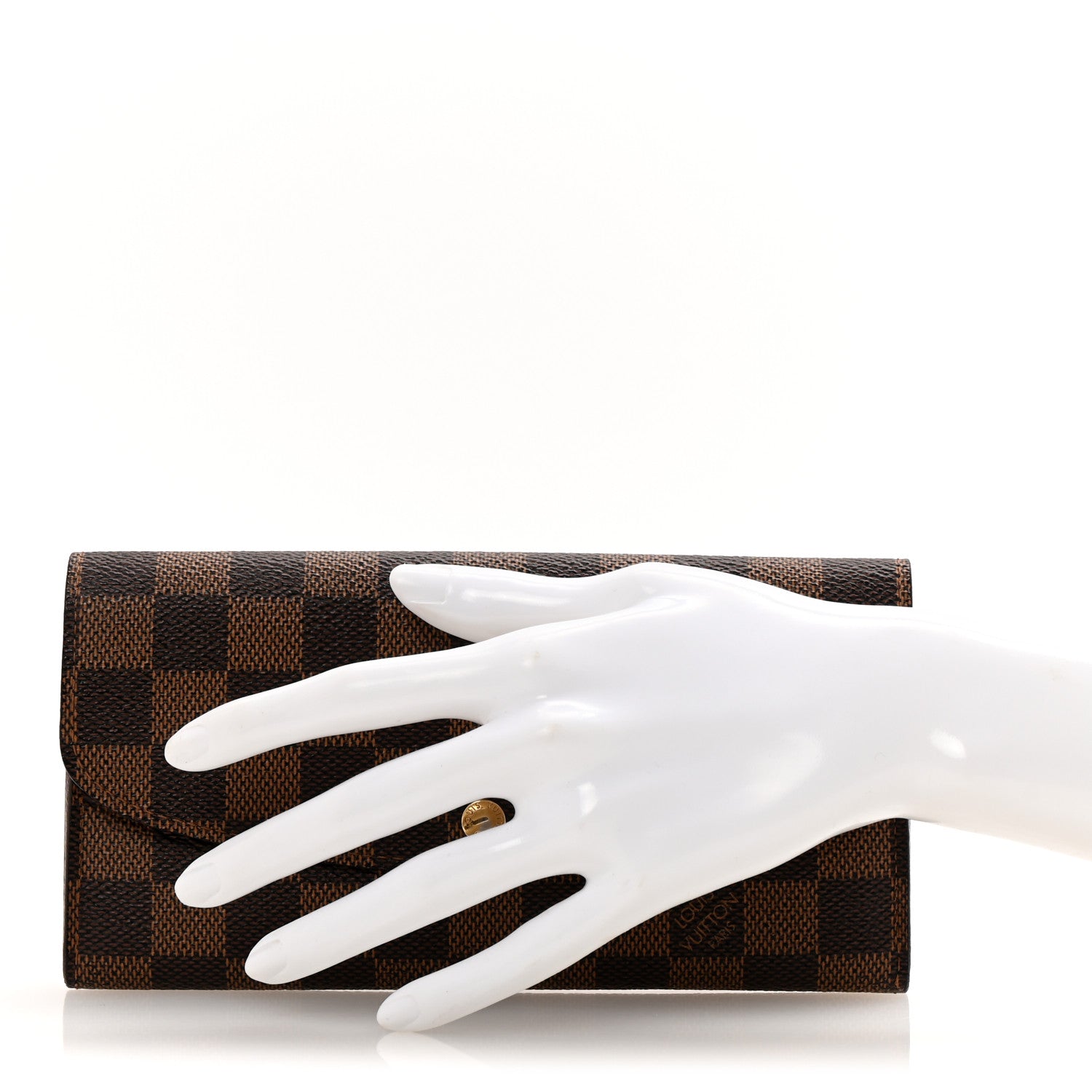 Louis Vuitton Damier Ebene Emilie Wallet 2 of 10