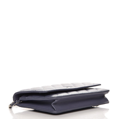 Chanel Lambskin Quilted Wallet On Chain WOC Lavender 4 of 9