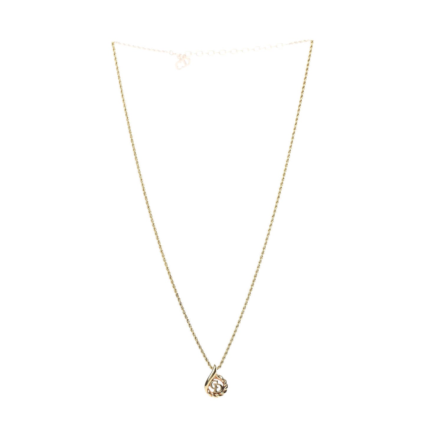 Metal Logo Necklace Gold