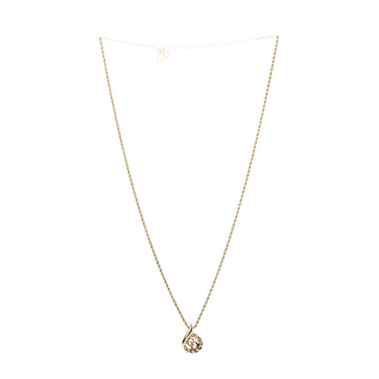 Christian Dior Metal Logo Necklace Gold 3 of 5