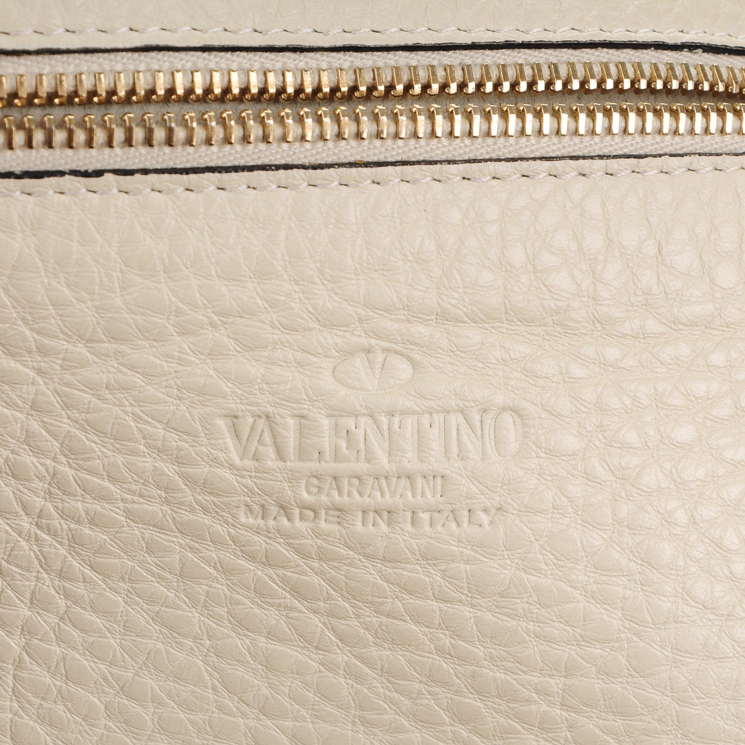 Valentino Garavani Grained Calfskin Medium Rockstud Tote Ivory 6 of 8