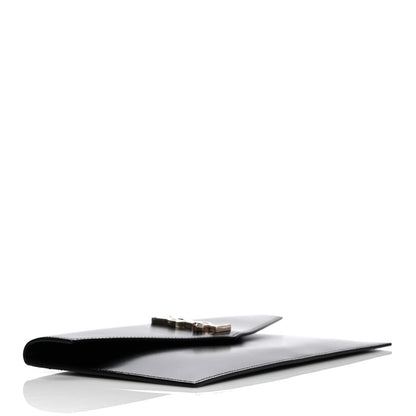 Saint Laurent Smooth Shiny Calfskin Monogram Uptown Pouch Black 4 of 14