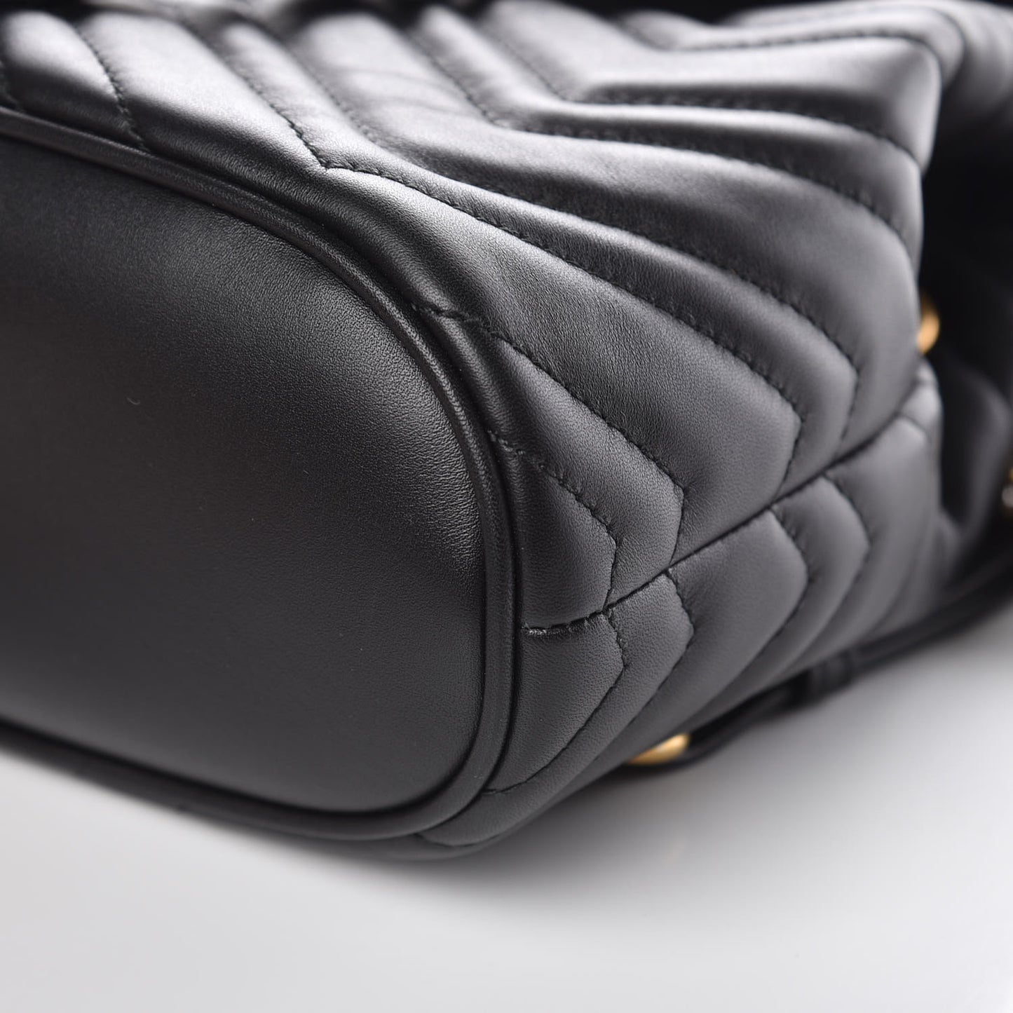 Calfskin Matelasse GG Marmont Flap Backpack Black