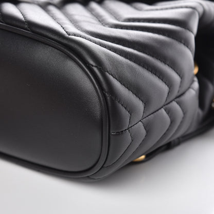 Gucci Calfskin Matelasse GG Marmont Flap Backpack Black 9 of 9