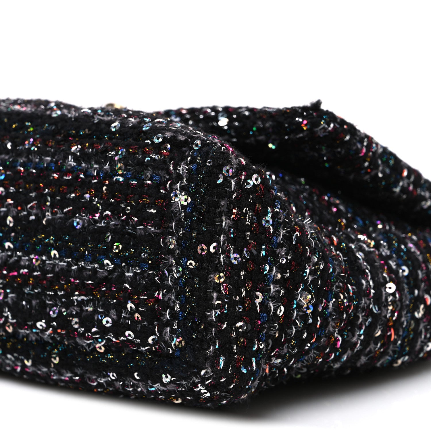 Chanel Tweed Sequin Quilted Medium Chanel 19 Flap Black Multicolor 10 of 10
