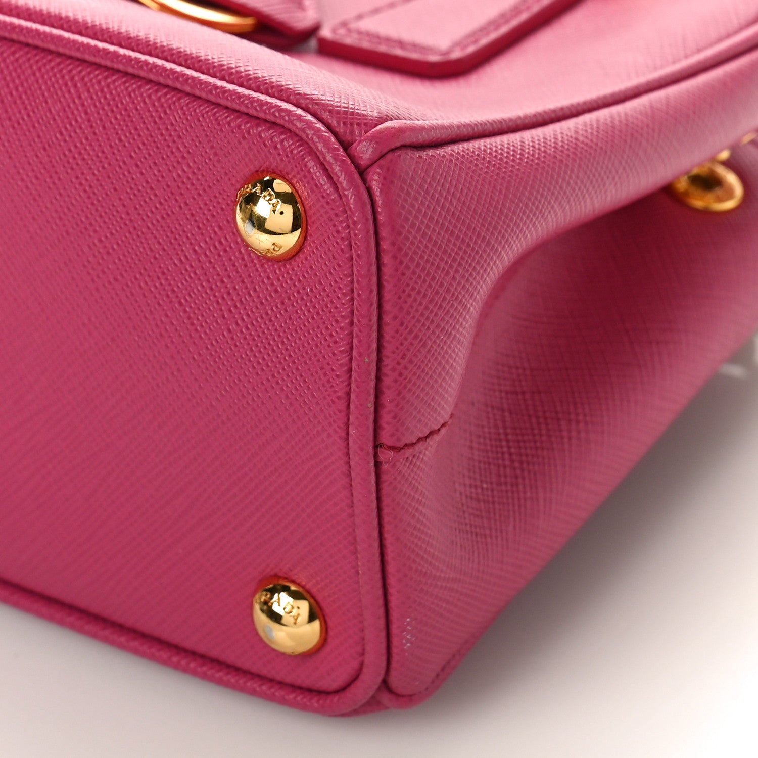 Prada Saffiano Mini Galleria Double Zip Tote Fuxia 8 of 8