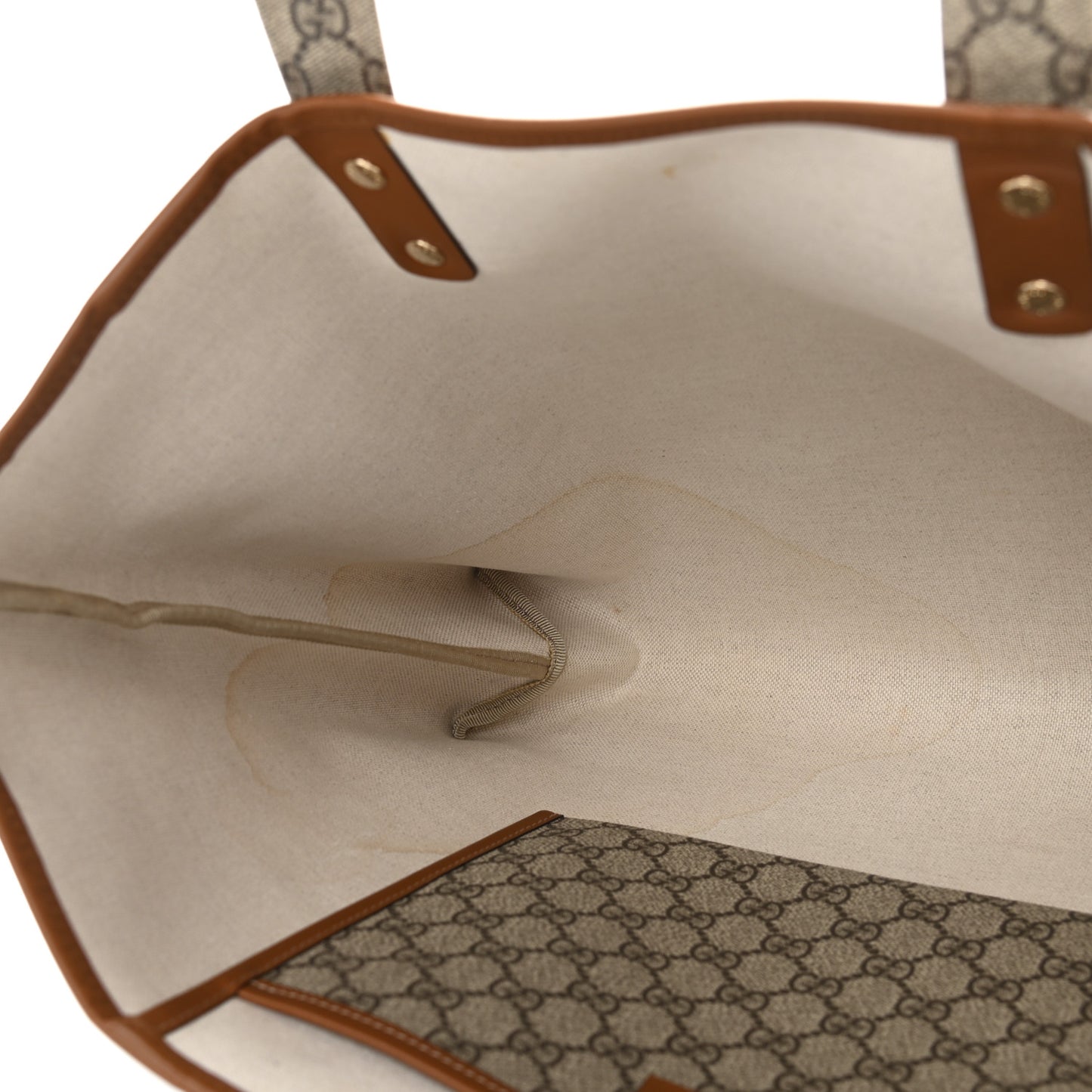GG Plus Monogram Medium Signature Web Loop Tote Brown