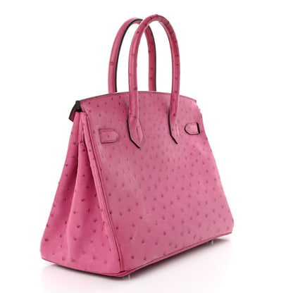 Hermes Ostrich Birkin 30 Rose Pourpre 3 of 13