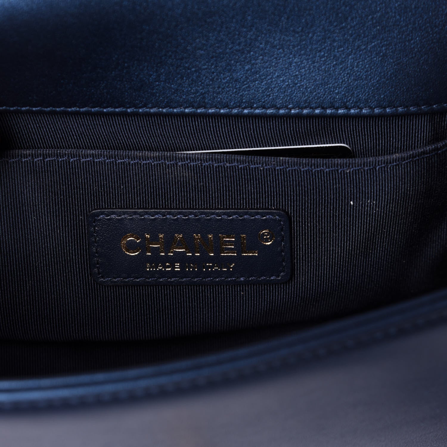 Chanel Metallic Calfskin Quilted Small Boy Flap Blue 8 of 13