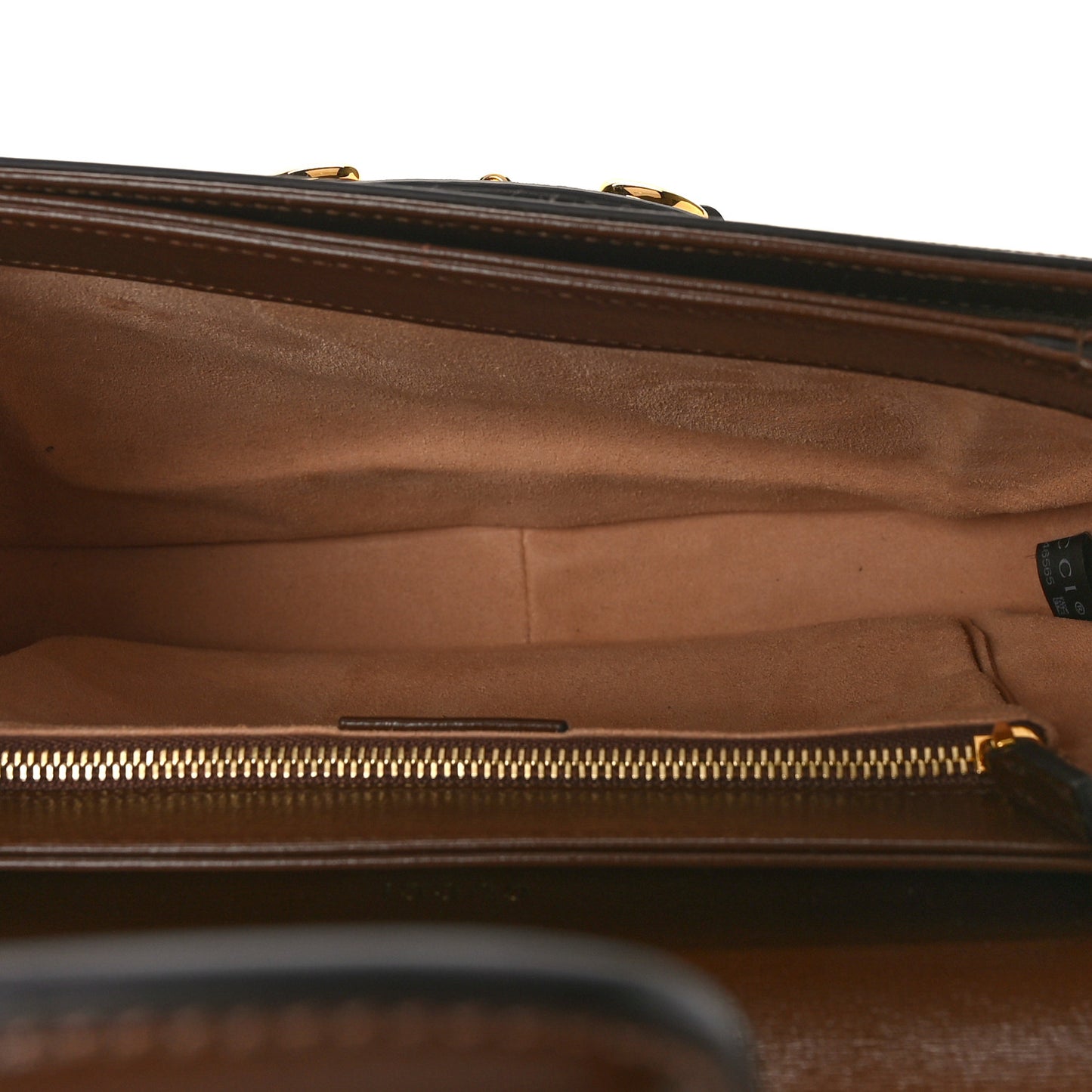 GG Supreme Monogram Horsebit 1955 Shoulder Bag Beige Brown Sugar