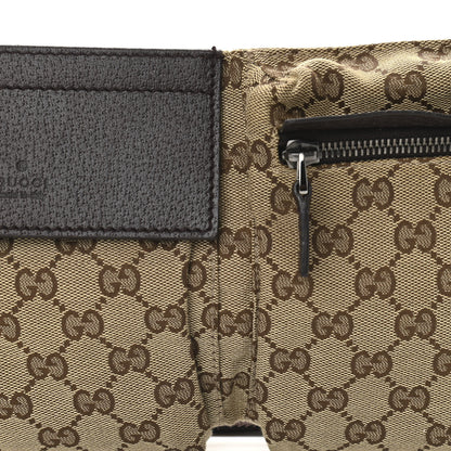 Gucci GG Monogram Double Pocket Belt Bag Dark Brown 8 of 10