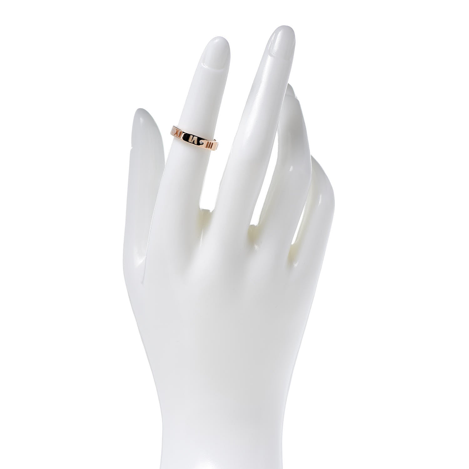 Tiffany 18K Rose Gold Diamond Atlas Pierced Ring 50 5.25 2 of 5