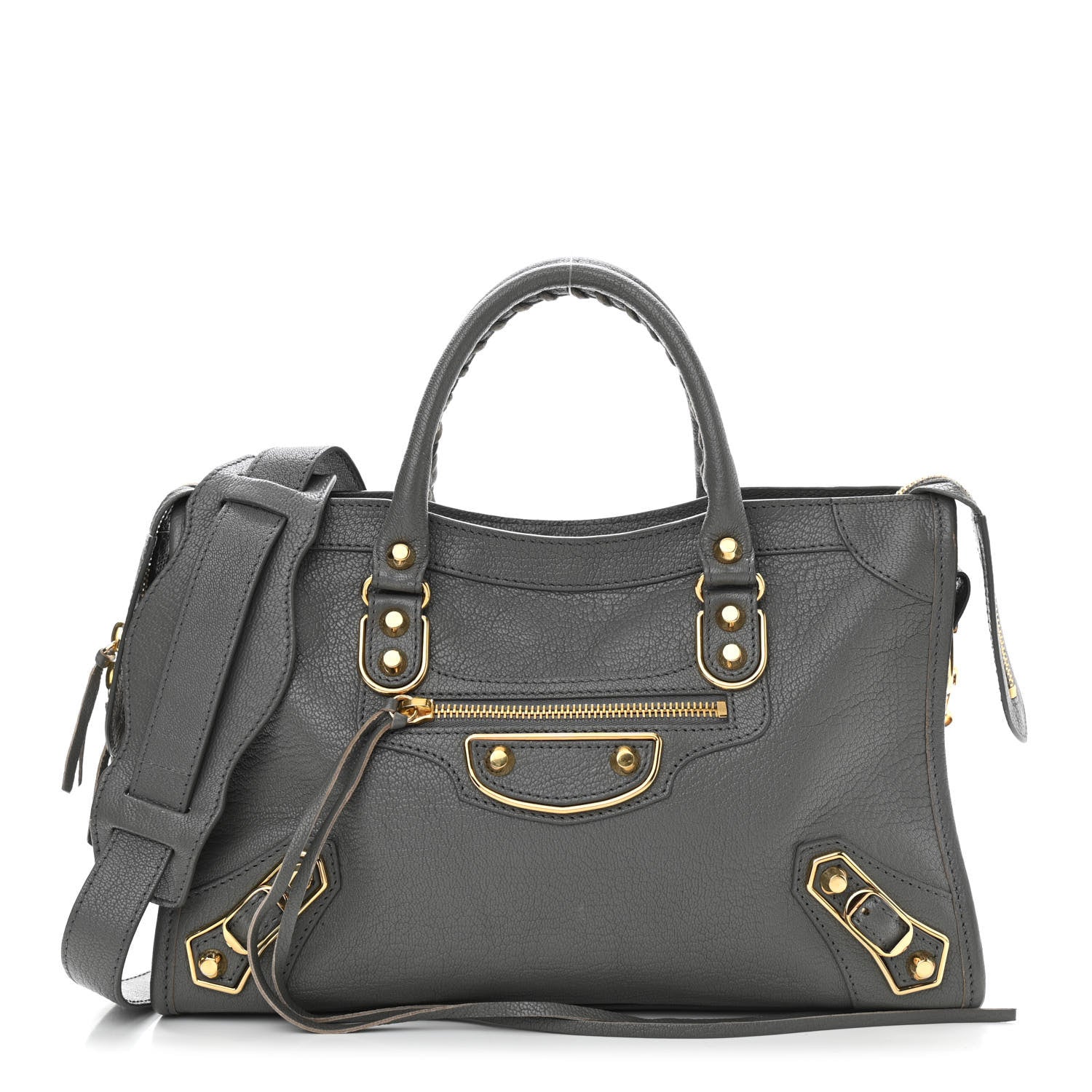 Balenciaga Chevre Gold Metallic Edge Hardware S City Gris Acier 4 of 11