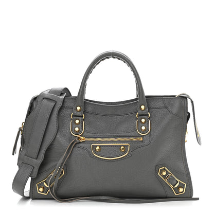 Balenciaga Chevre Gold Metallic Edge Hardware S City Gris Acier 4 of 11