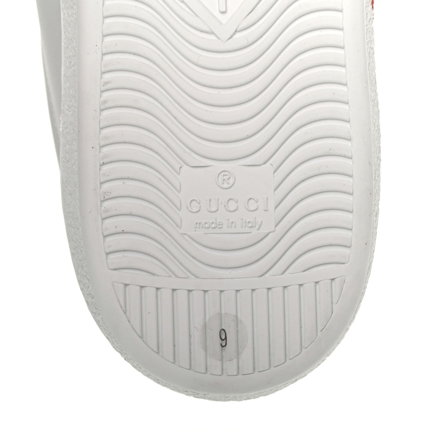 Gucci Calfskin Interlocking G Mens New Ace Sneakers 9 White Red Flame Green 6 of 8
