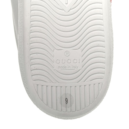 Gucci Calfskin Interlocking G Mens New Ace Sneakers 9 White Red Flame Green 6 of 8