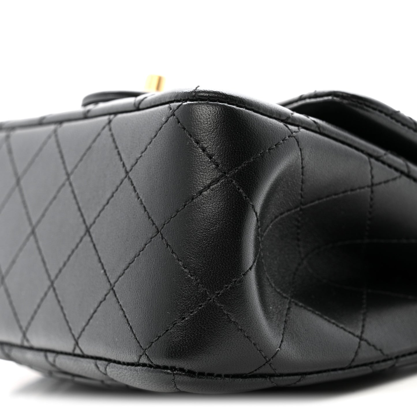 Lambskin Quilted Mini Sweet Camellia Flap Black