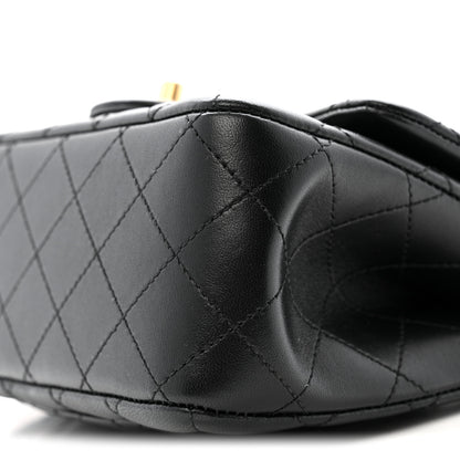Chanel Lambskin Quilted Mini Sweet Camellia Flap Black 9 of 11