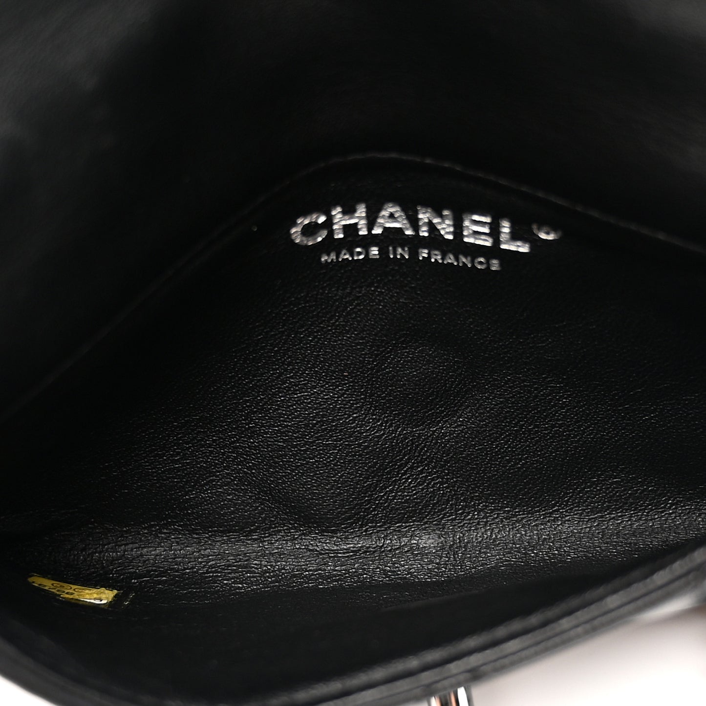 Lambskin Quilted Front Pocket Clutch With Chain Black