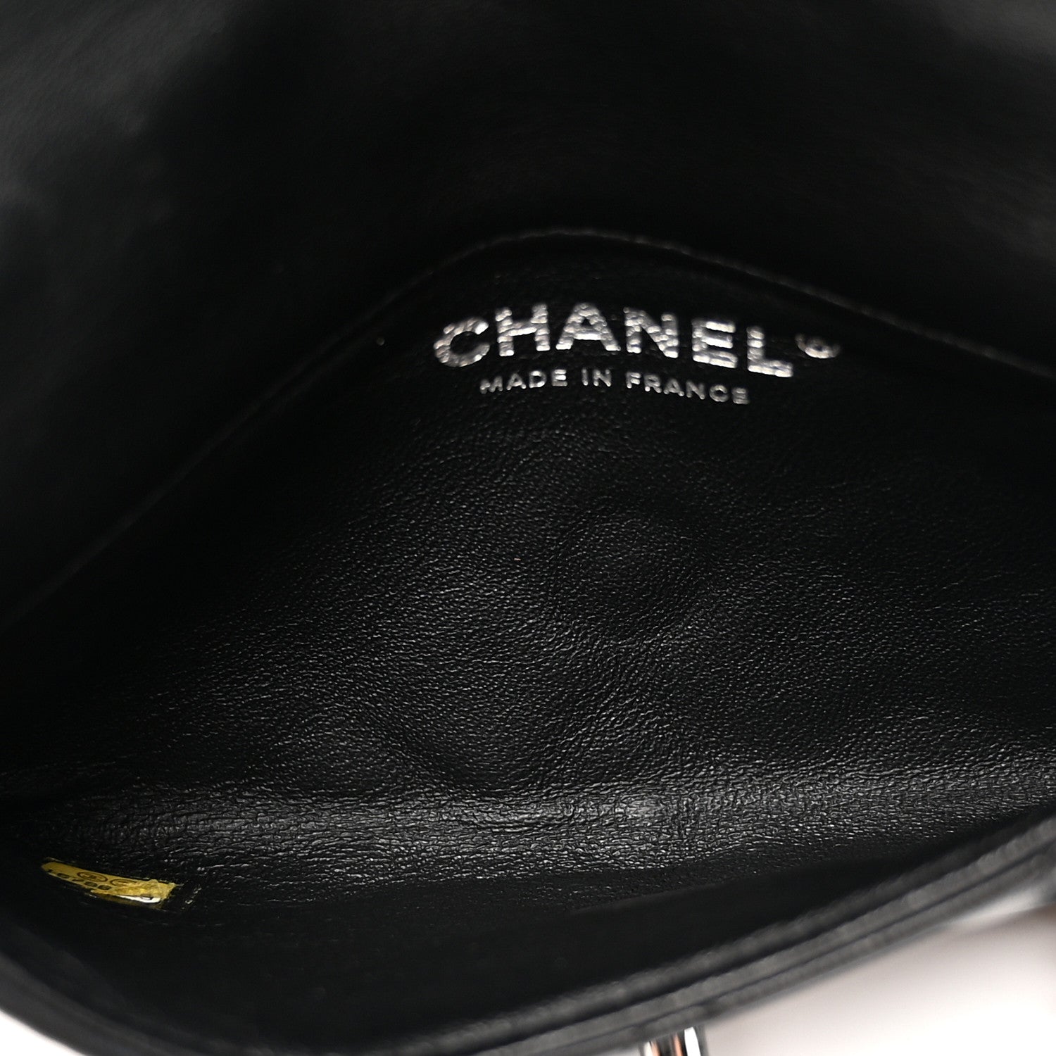 Chanel Lambskin Quilted Front Pocket Clutch With Chain Black 6 of 11