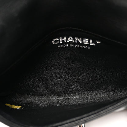 Chanel Lambskin Quilted Front Pocket Clutch With Chain Black 6 of 11