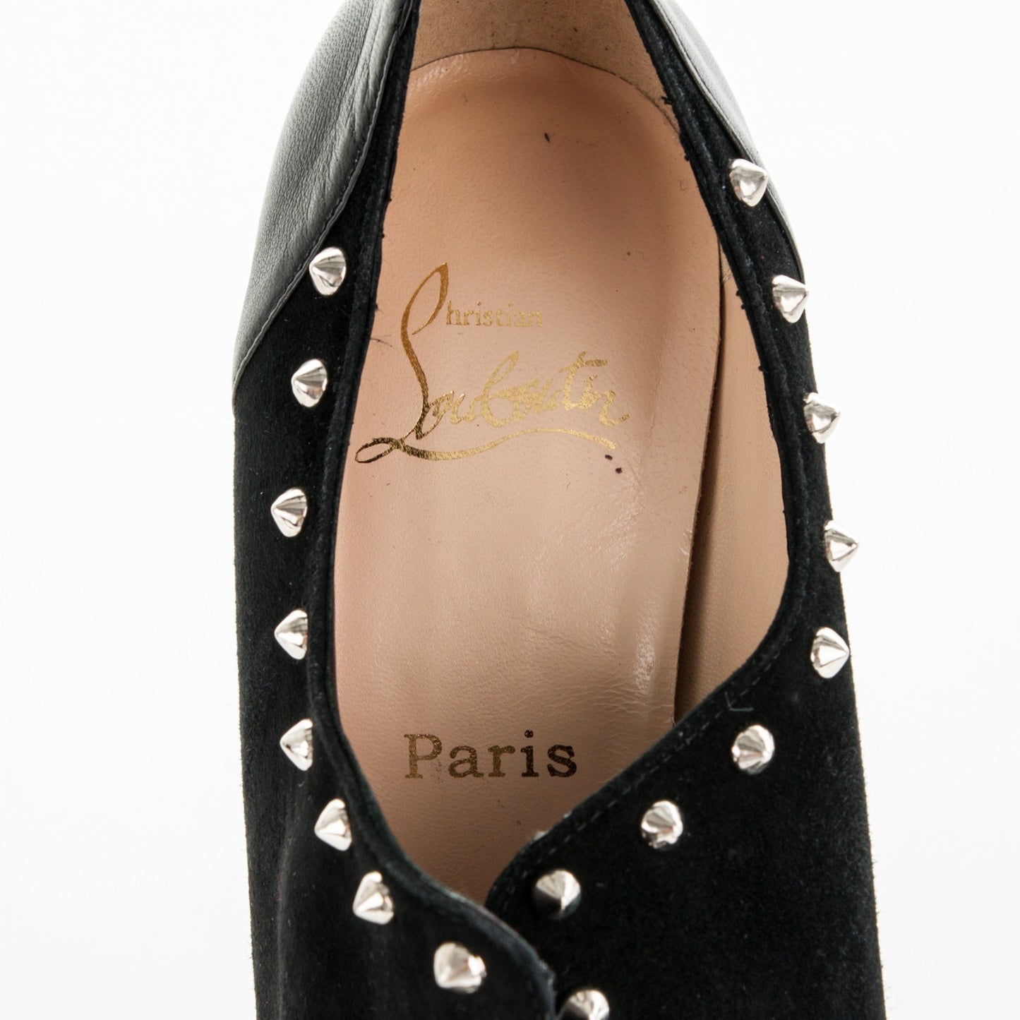 Calfskin Suede Studded Astraqueen 120 Ankle Boots 42 Black