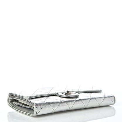 Chanel Metallic Aged Calfskin Quilted Reissue Long Flap Wallet Light Silver 4 of 16