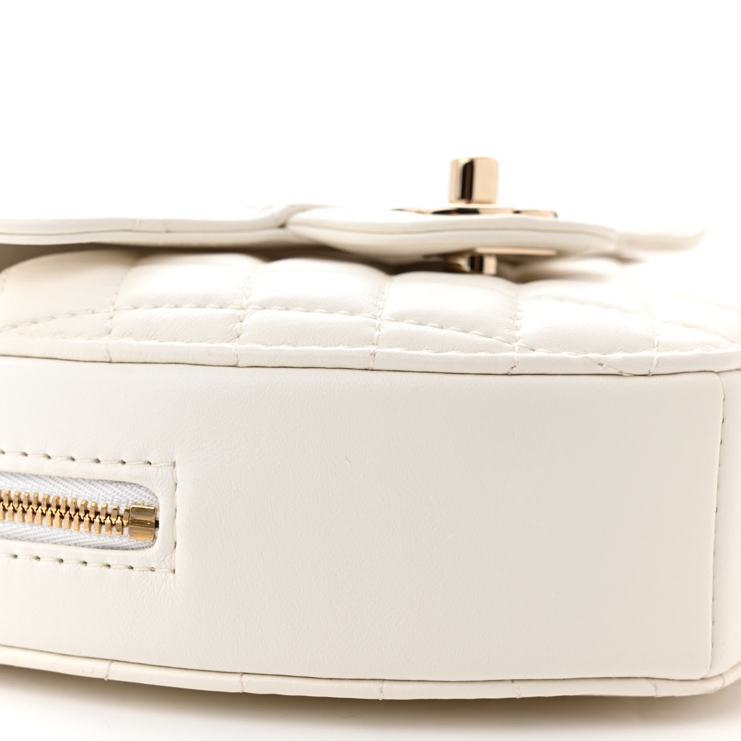 Chanel Lambskin Quilted CC In Love Heart Bag White 9 of 12