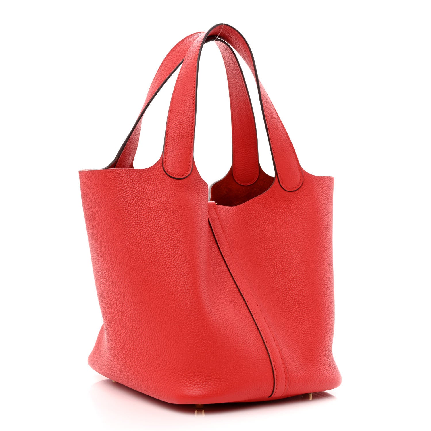 Hermes Taurillon Maurice Picotin Lock 22 MM Rouge De Coeur 3 of 11