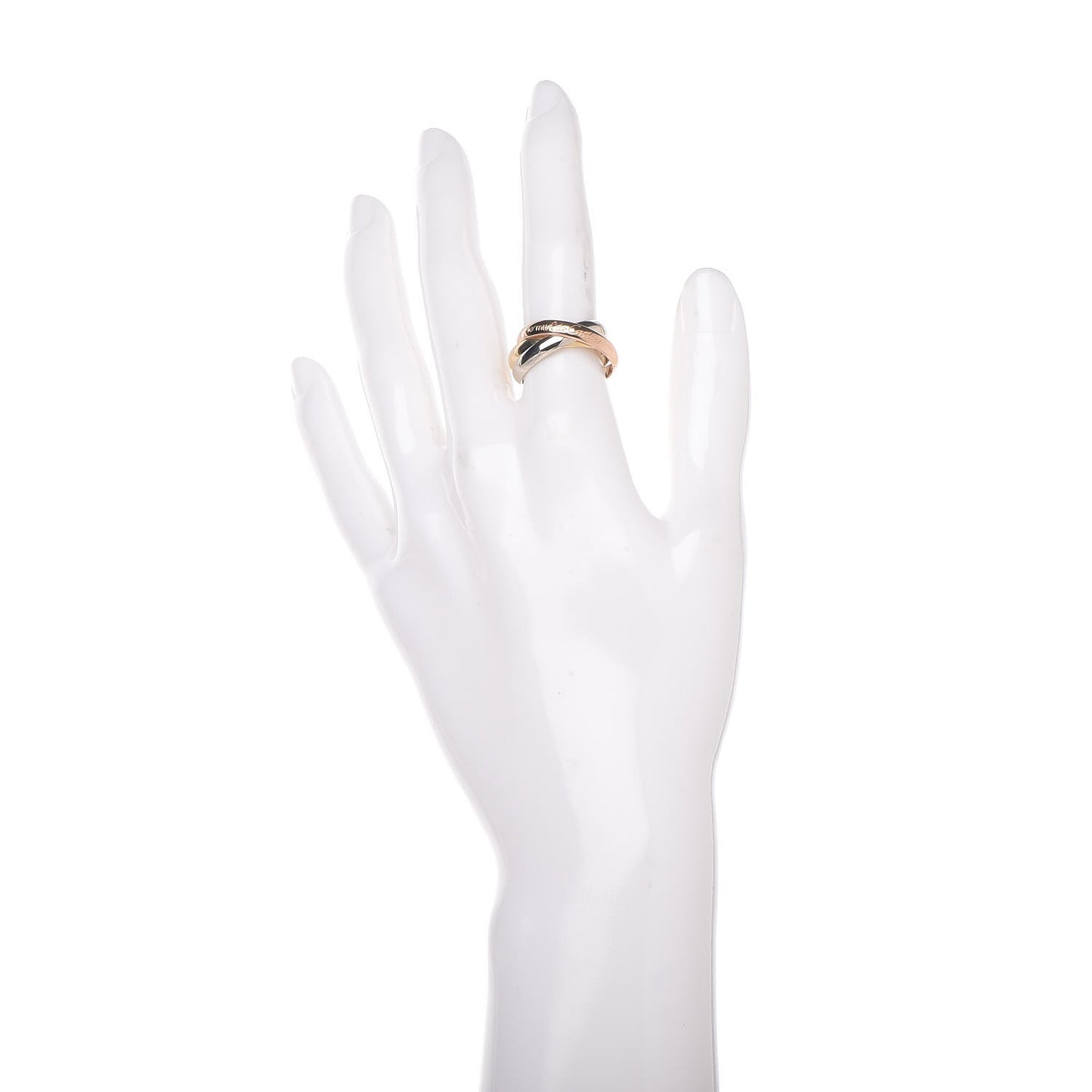 18K Pink Yellow White Gold Classic Les Must De Trinity Ring 53 6.25