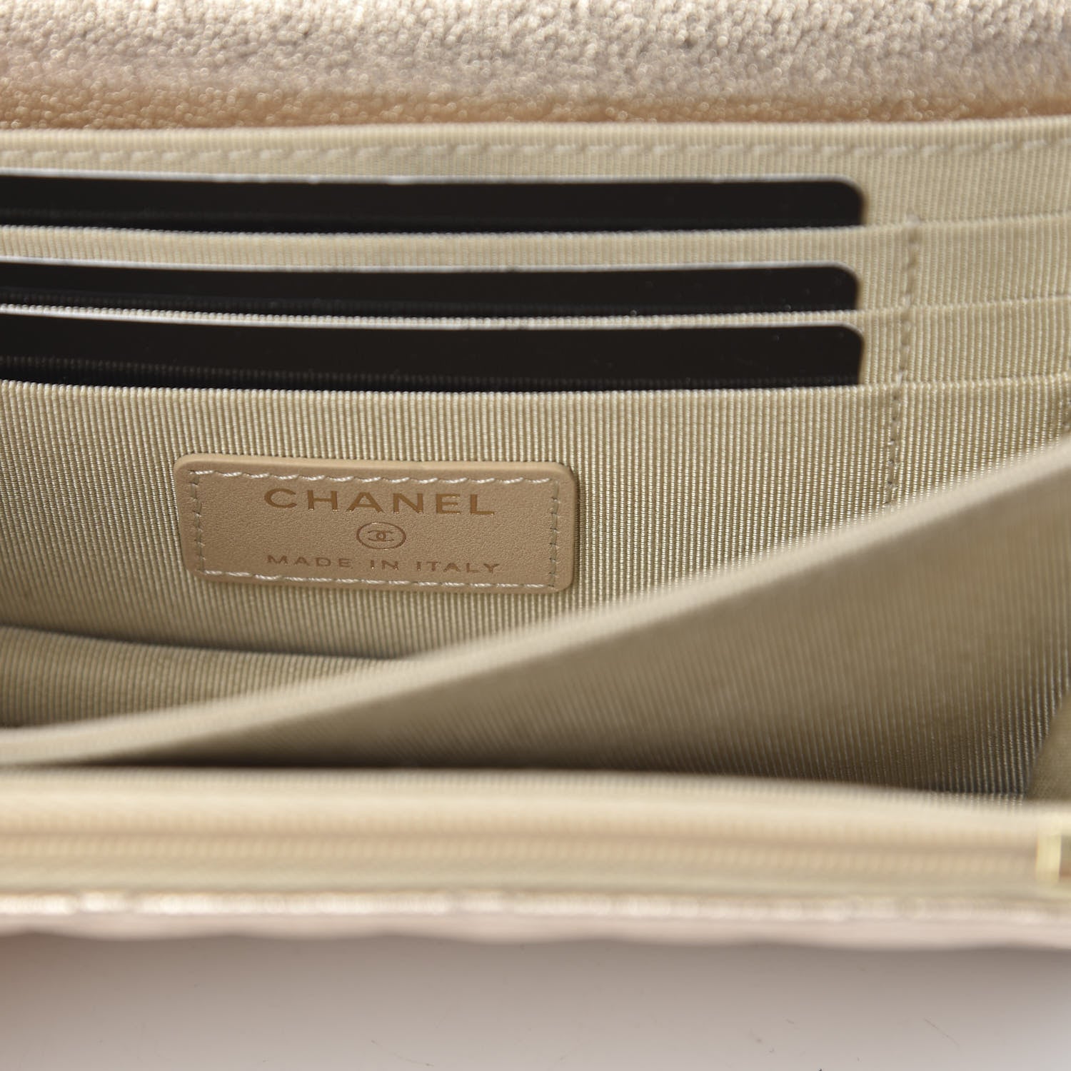 Chanel Metallic Lambskin Quilted Mini Wallet On Chain WOC Gold 5 of 11